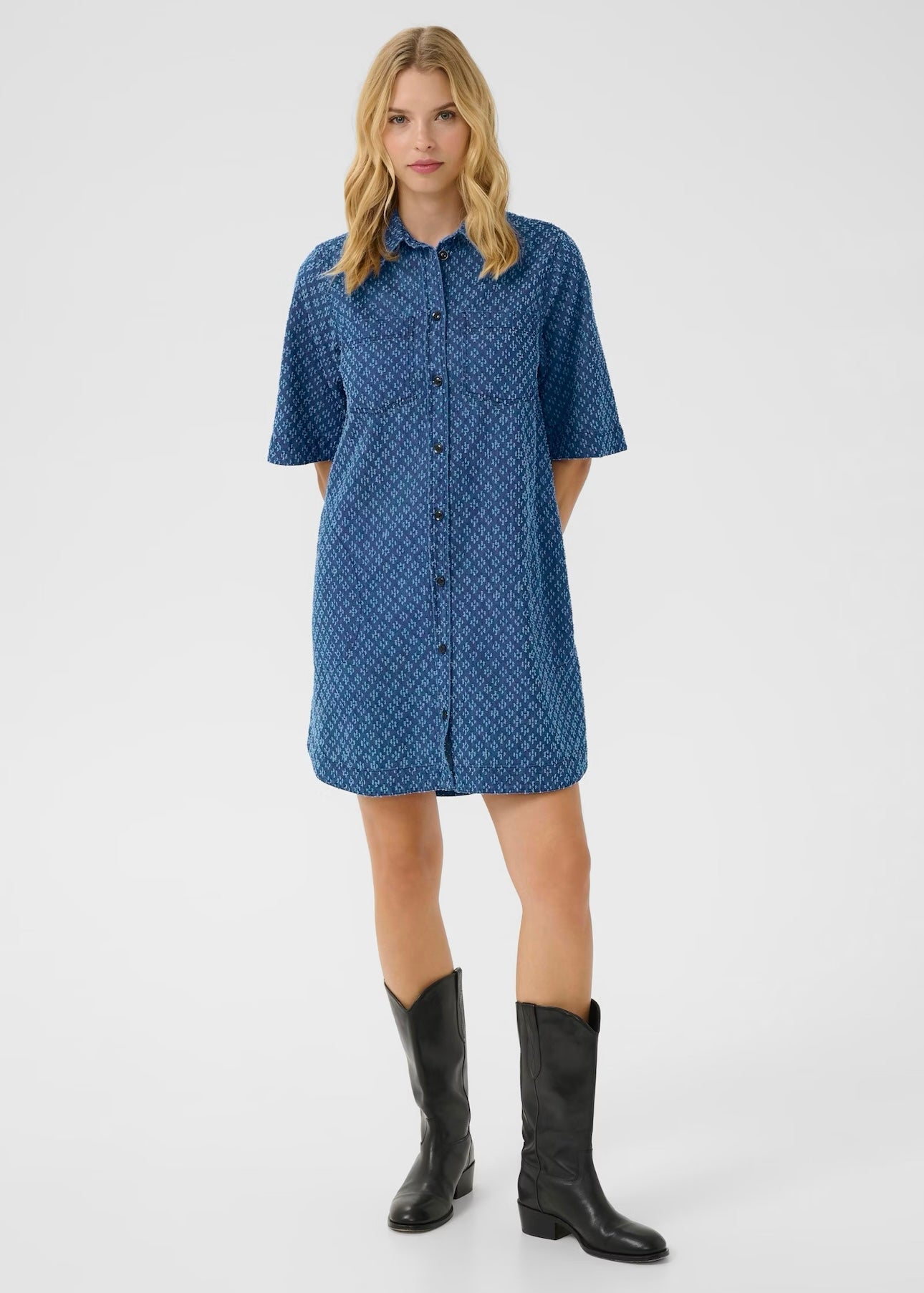 Sardia dress Ditressed Blue Denim