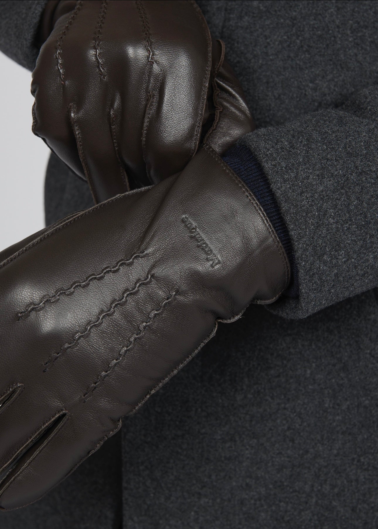 Trewy Leather gloves Dark Brown