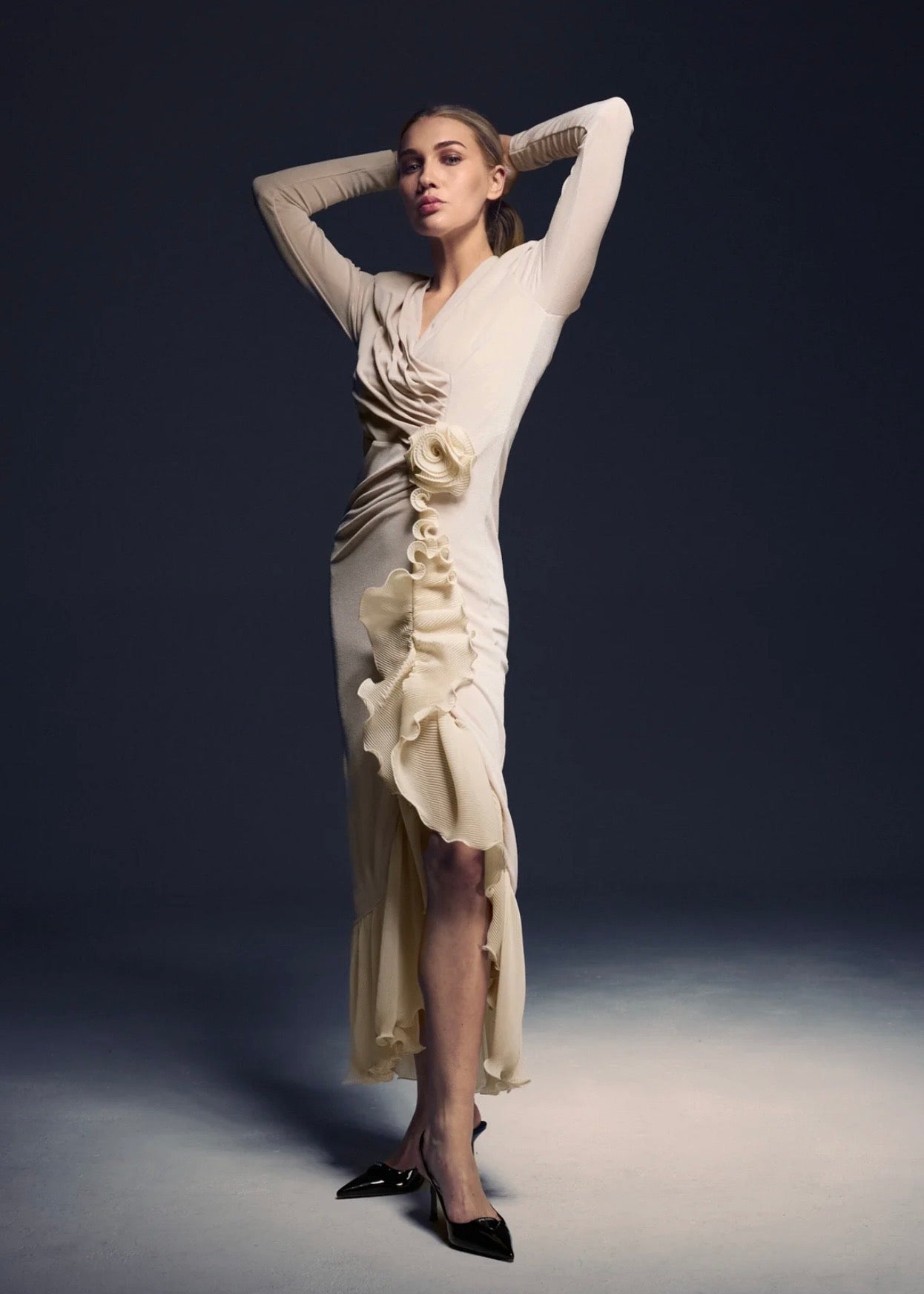 Dion Dress Pearled Ivory