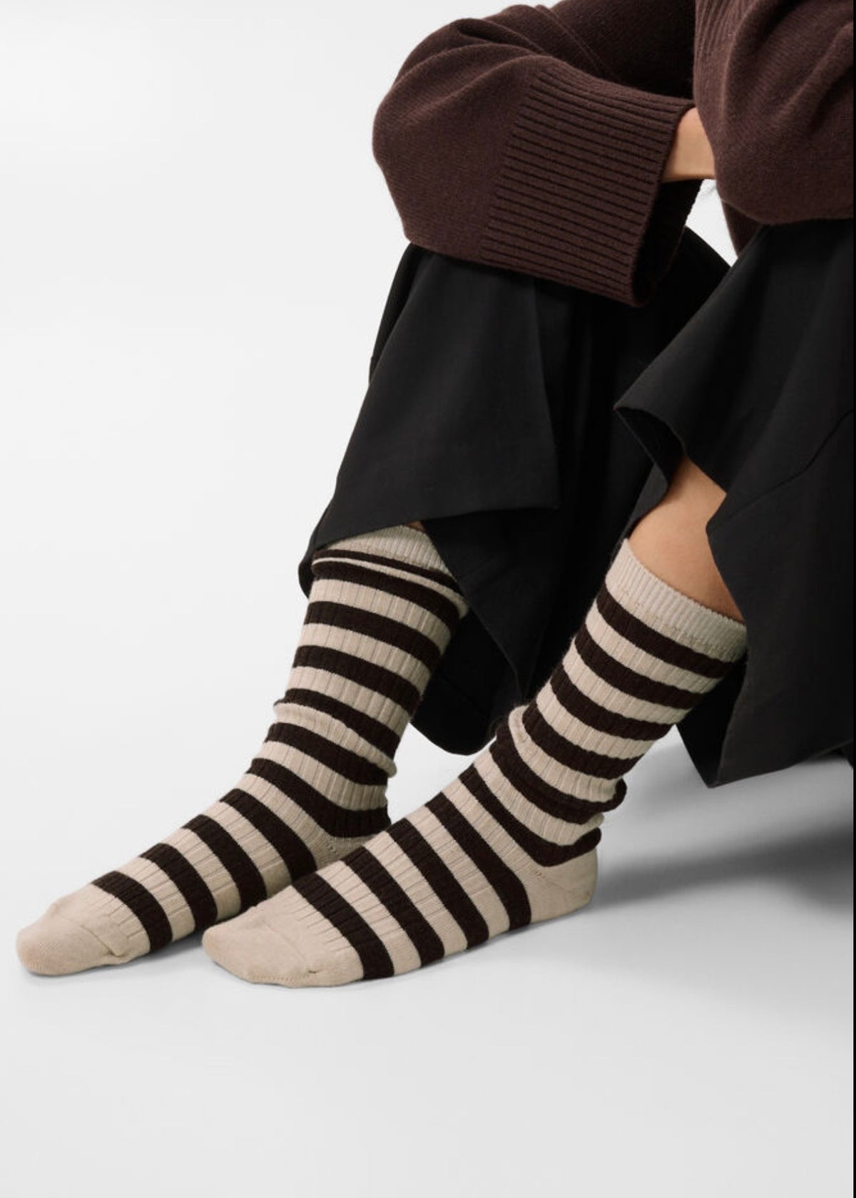 Dorin Socks Brown Stripe