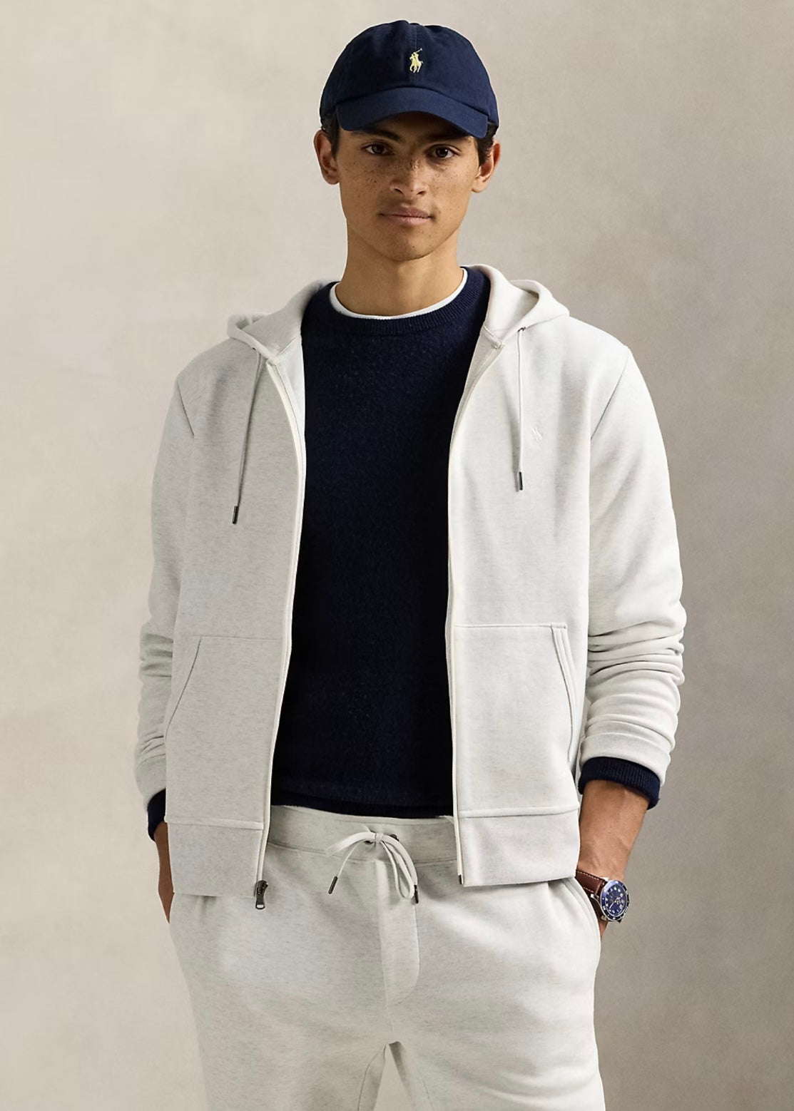 Ralph Lauren College Zip hoodie - Soho Heather