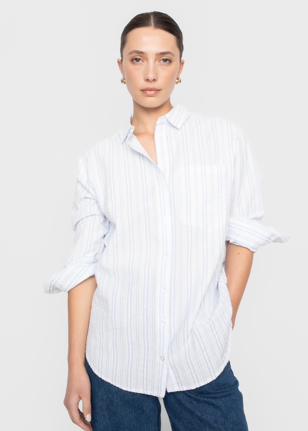 Camilla Pihl Bibi Crepe shirt - Light Blue