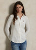 Slim Fit Knit Oxford Shirt White