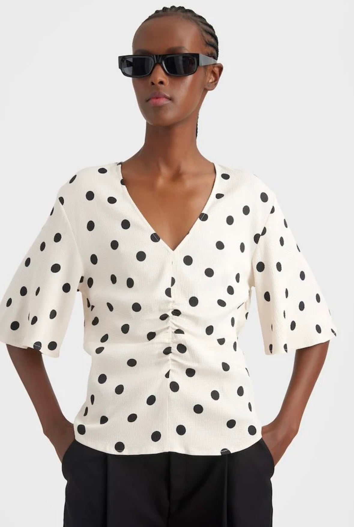 Gestuz Dottia blouse - Afterglow w/ Black Dot