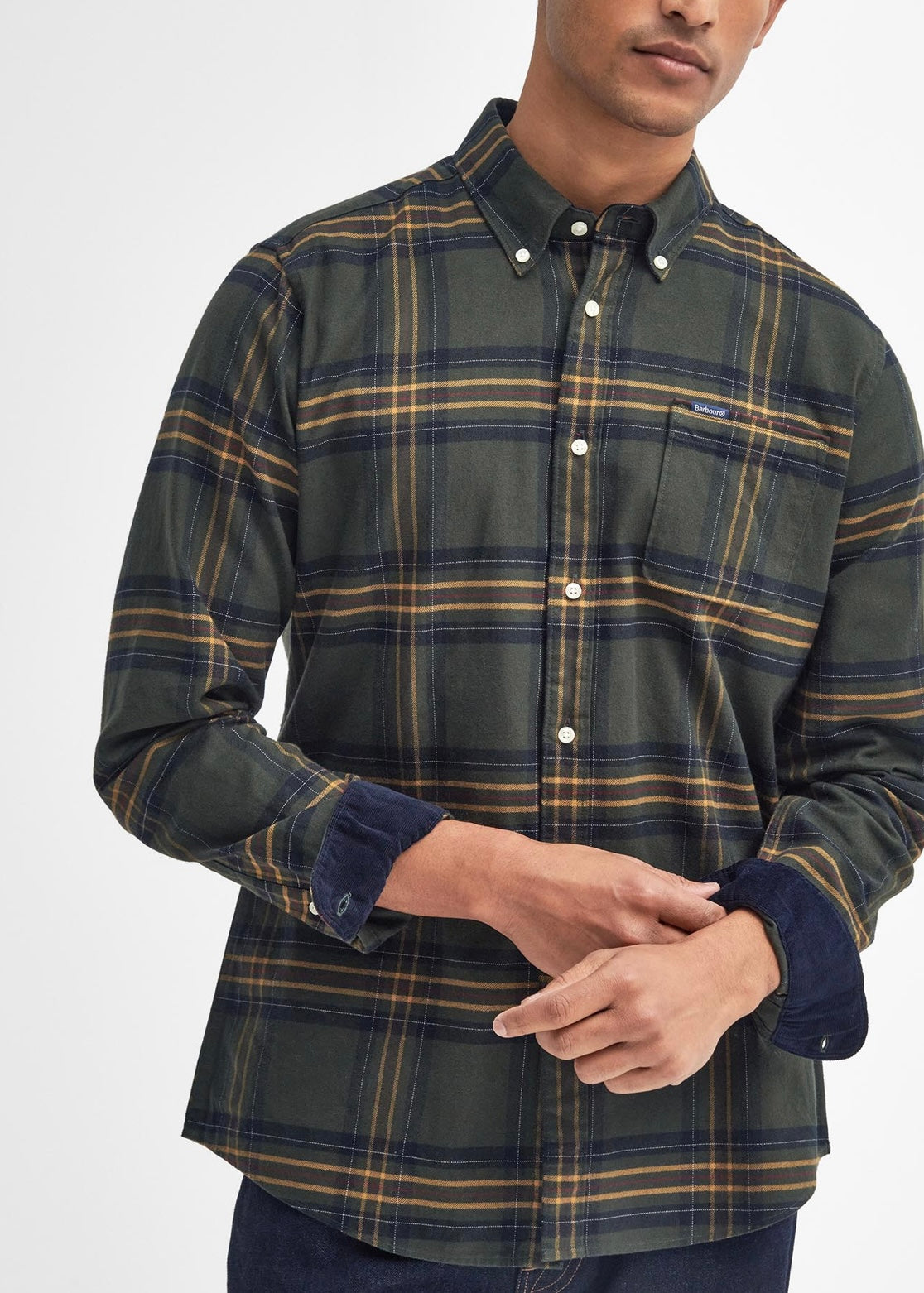 Portdown Tailored Checked shirt Olive