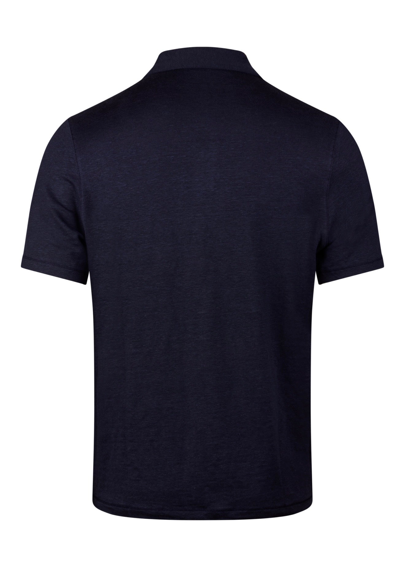 Linen Polo Shirt Navy