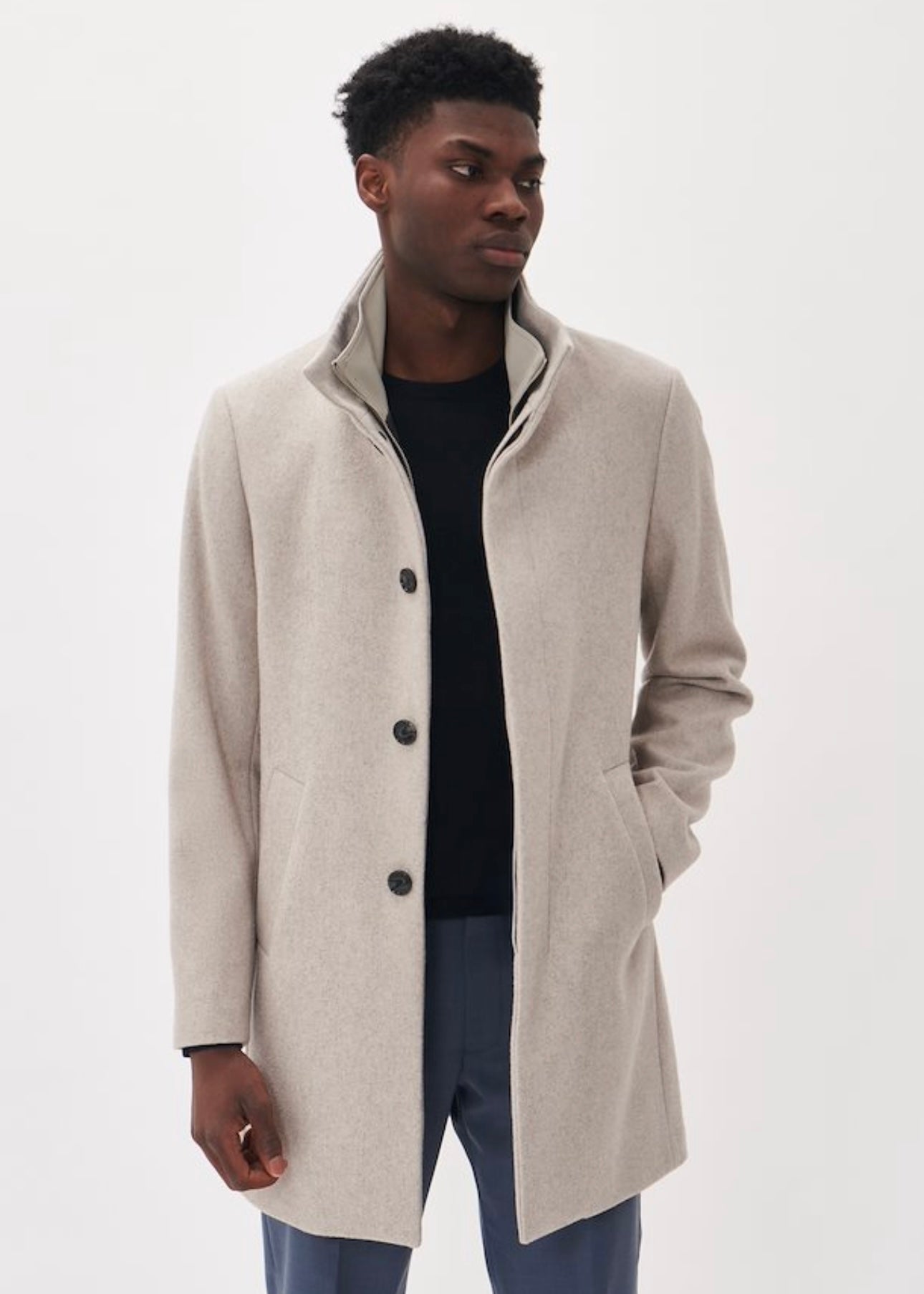 Matinique Harvey Wool coat - Simply Taupe