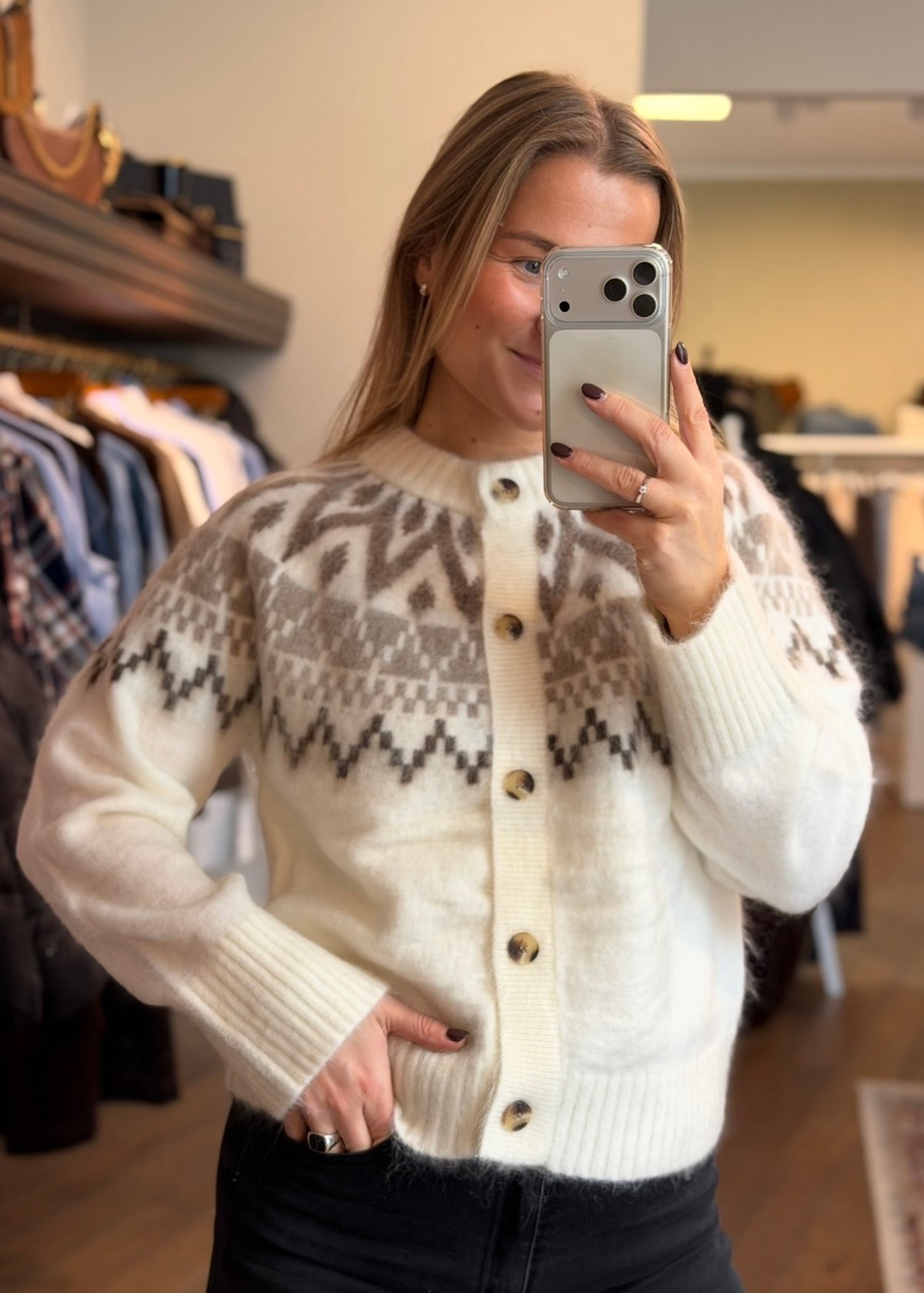 Ice Mohair Cardigan Offwhite