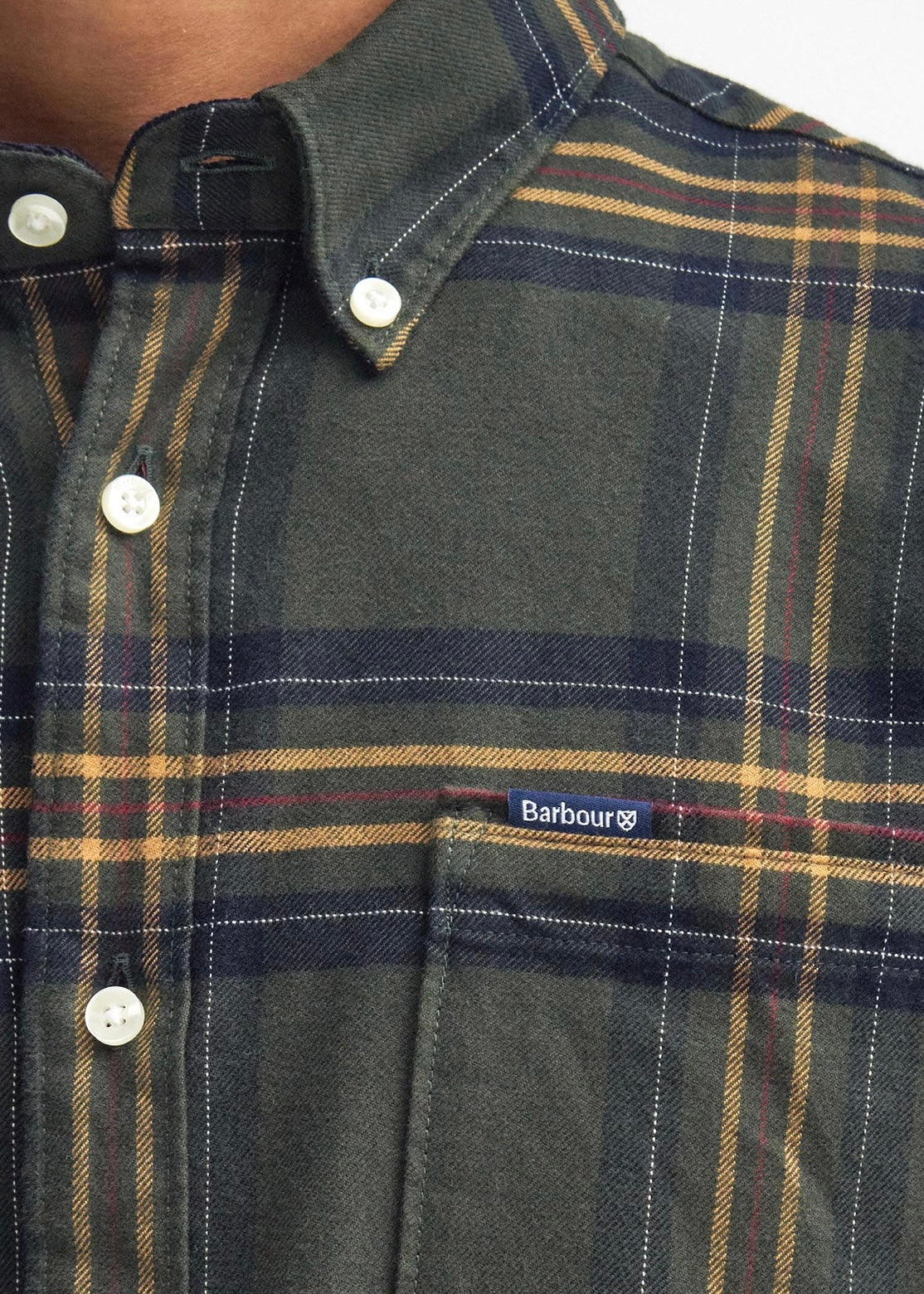 Portdown Tailored Checked shirt Olive
