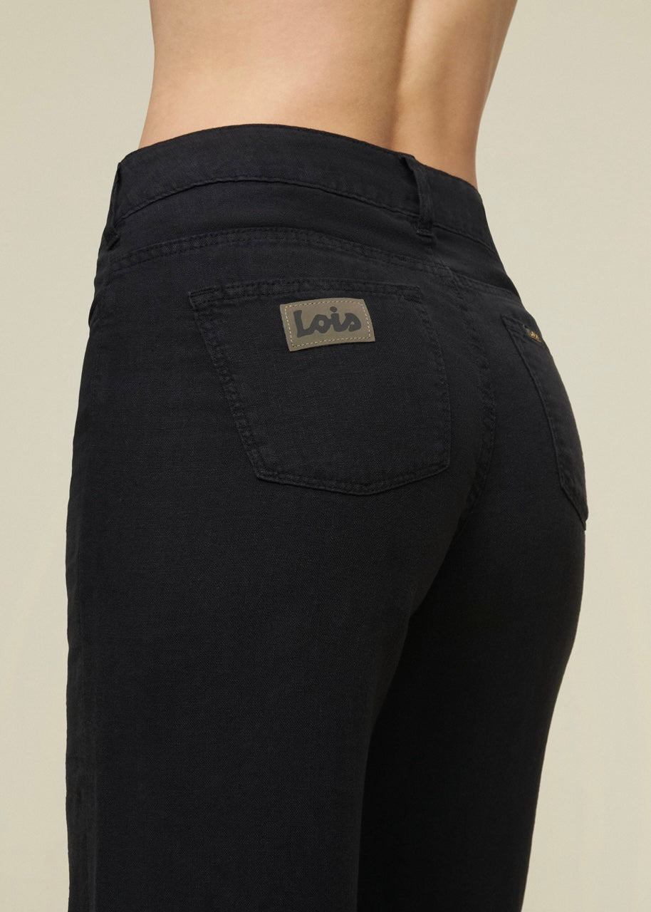 Culotte Linen Colour Black