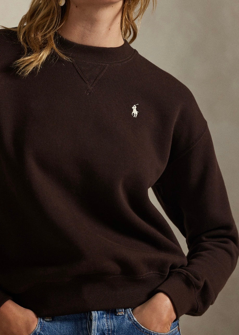 Fleece Crewneck Circuit Brown