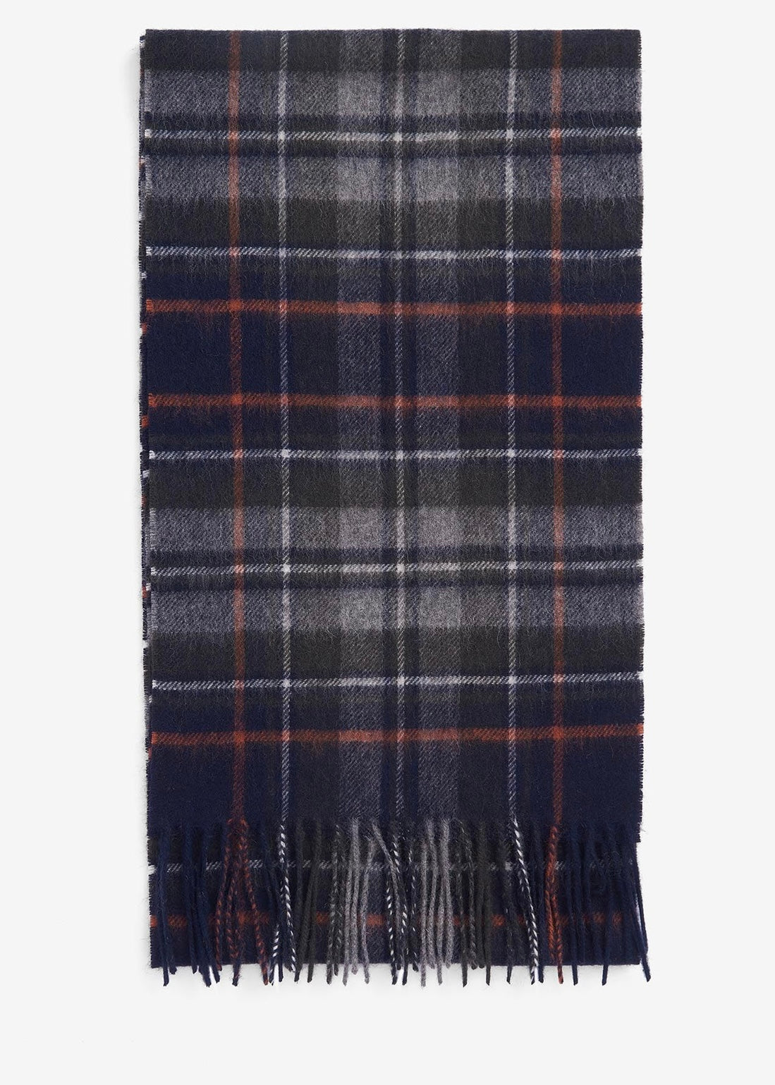 Barbour New Check Tartan scarf - Navy/Dk. Ginger