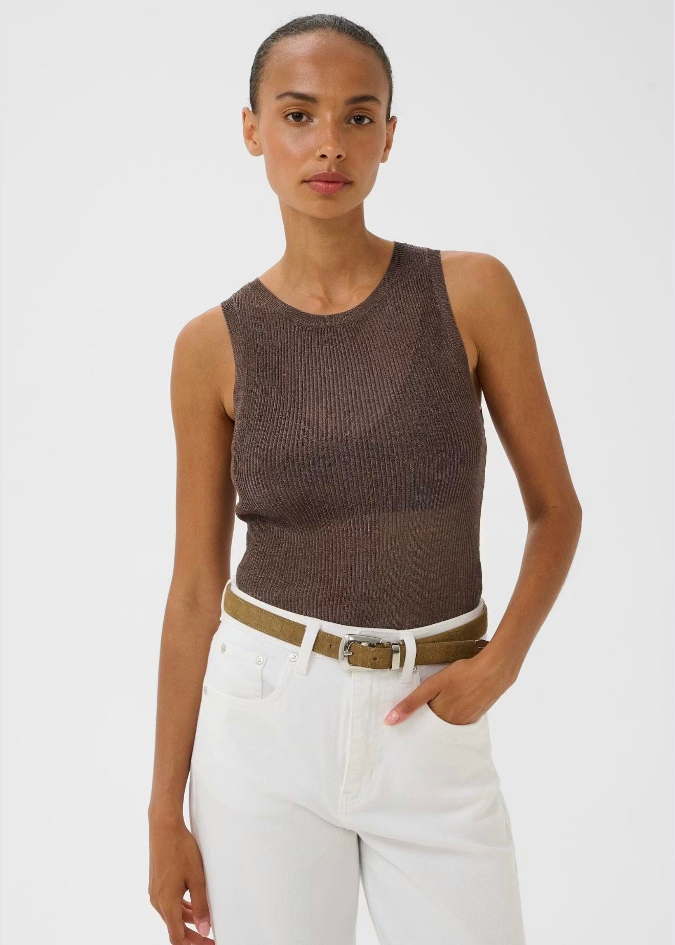 Silvi Top Deep Brown Metallic