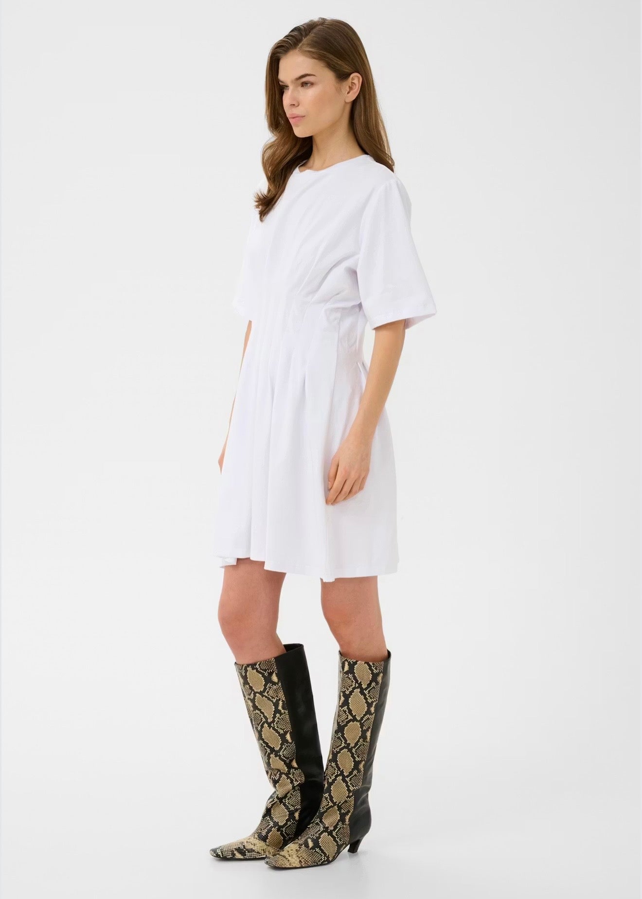 Inez Short Dress White