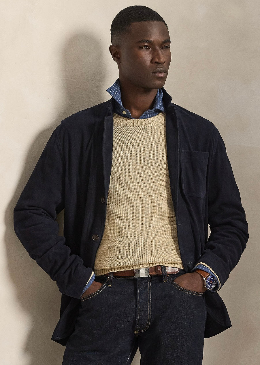 Cotton Crewneck Sweater Dune Melange