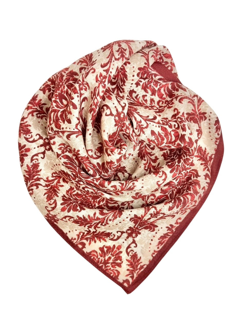 Cotton-Viscose Scarf Red