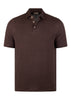 Linen Polo Shirt Dark Brown