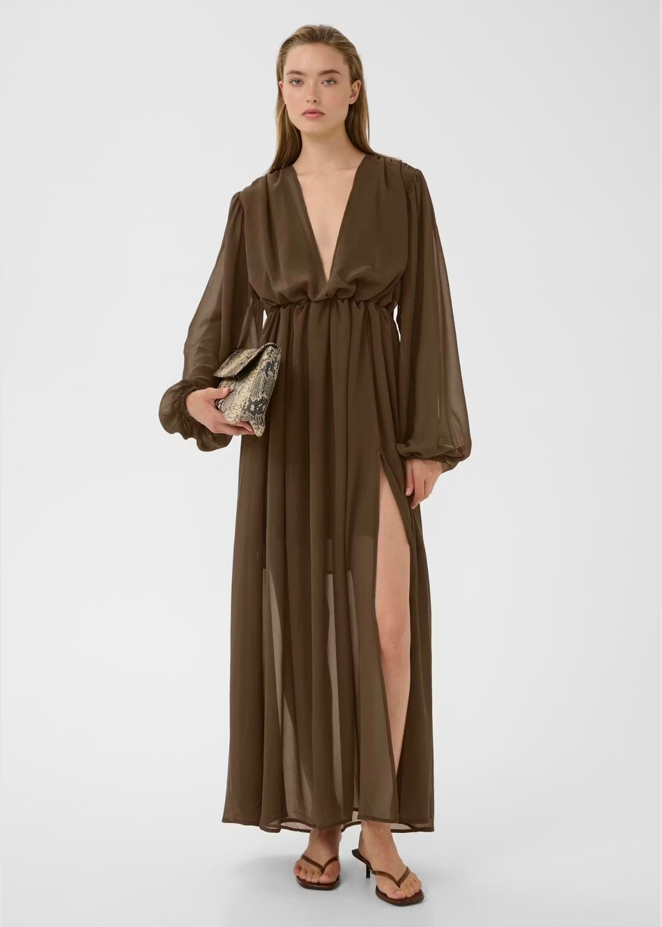 Darly Long Dress Rain Drum
