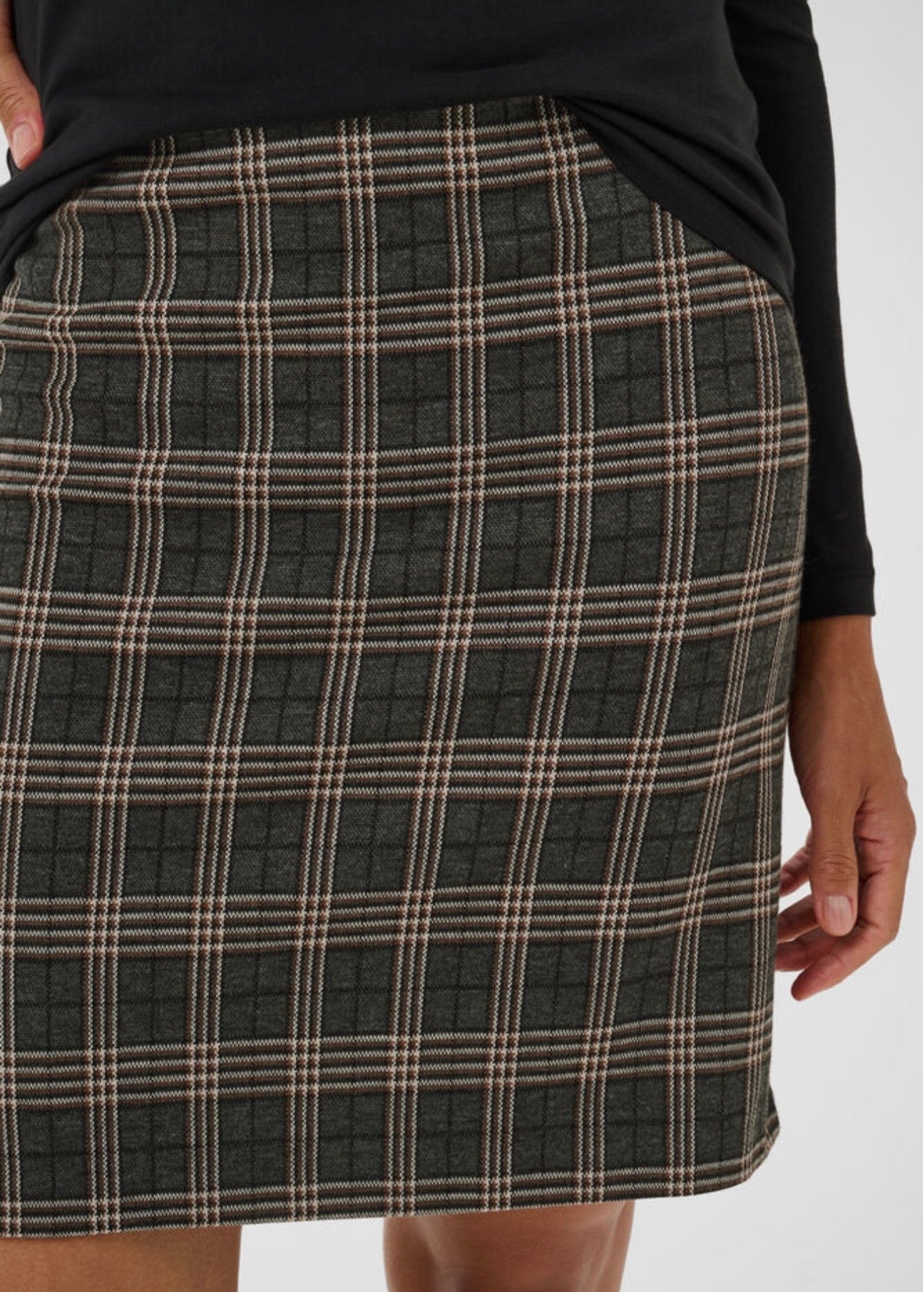Corinne Skirt Grey Big Check