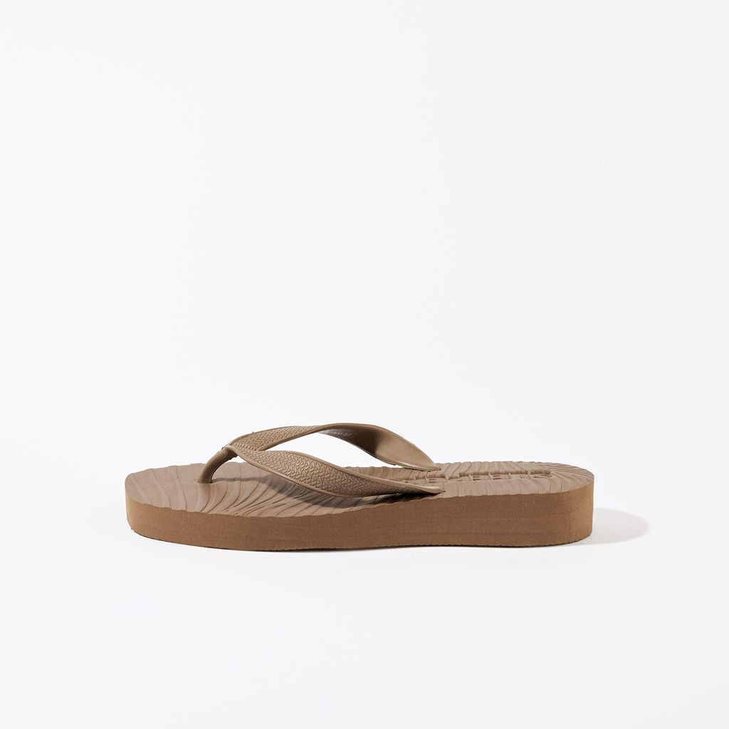 Sleepers Tapered Platform flip flop - Sand