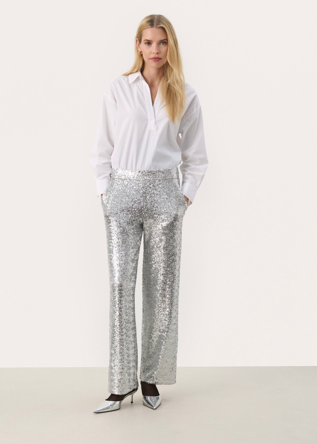 Part Two Melodie pants - Silver