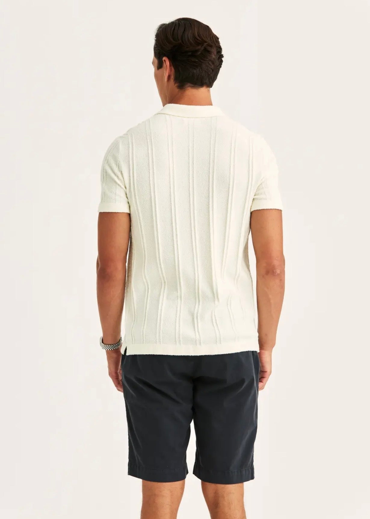 Clayton Knitted Shirt Offwhite