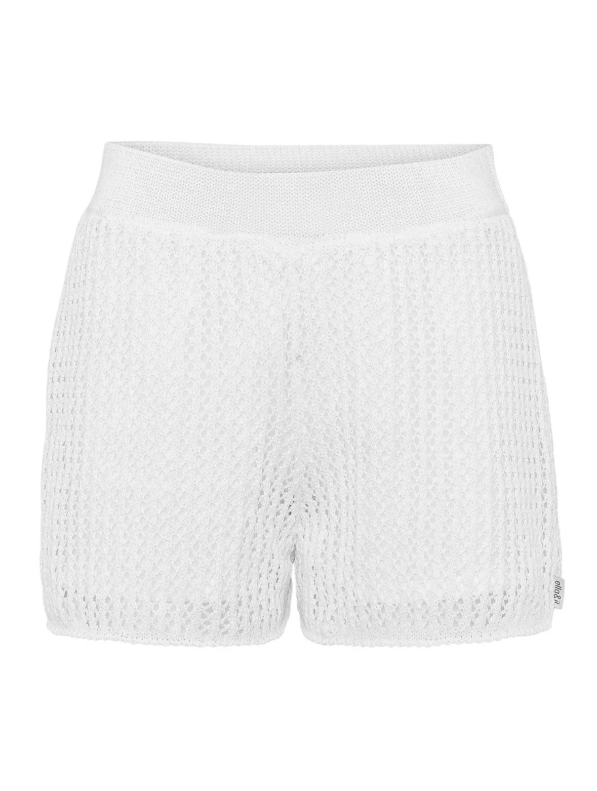 Ella&il Celia Crochet shorts - White