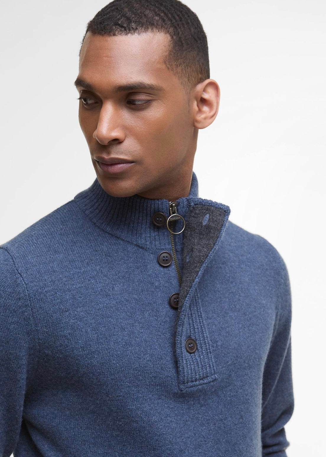 Essential Patch Half Zip Dark Indigo