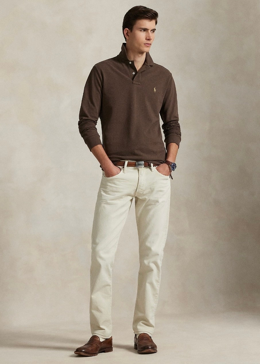 Mesh Polo shirt Nutmeg Brown