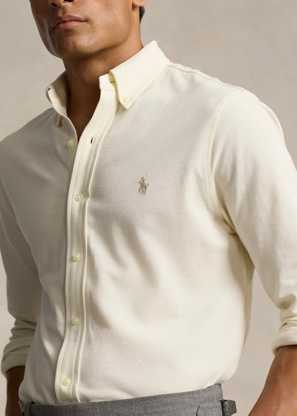 Polo Ralph Lauren Mesh shirt - Parchment Cream