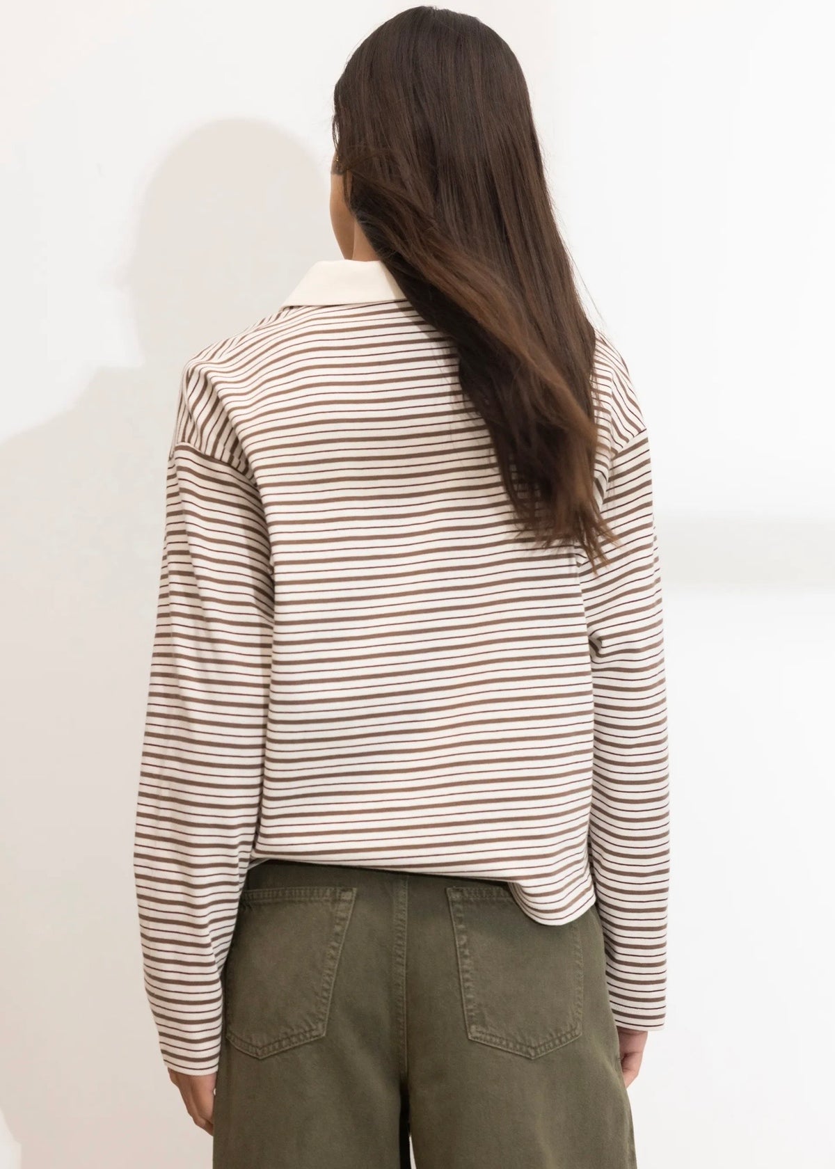 Elmer Polo Shirt Brown Stripe