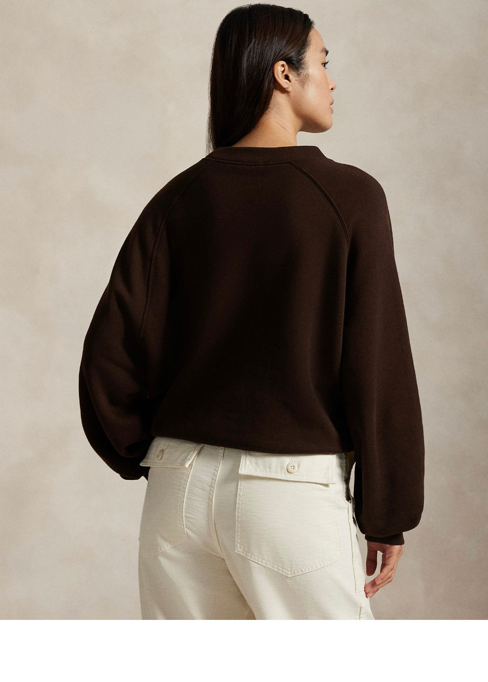 Polo Bear Fleece crewneck Brown