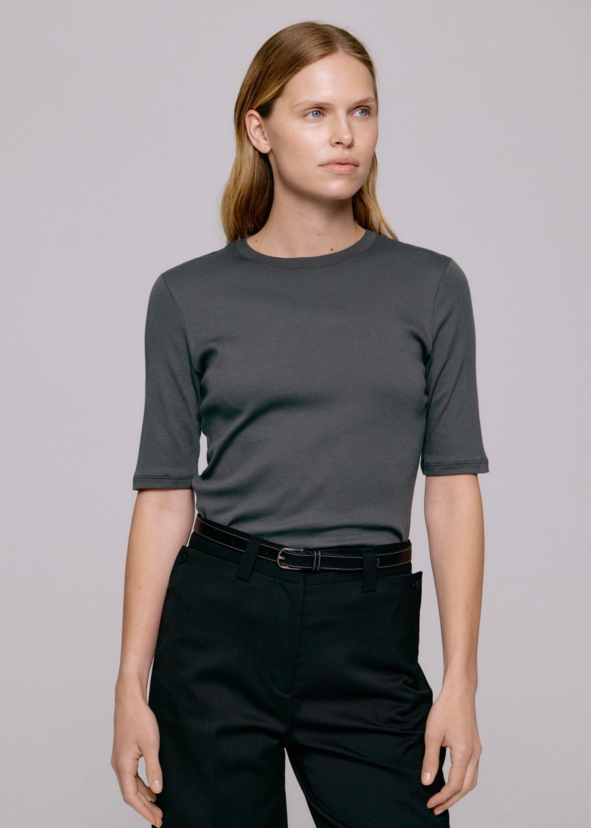 Marianne Rib tee Volcanish