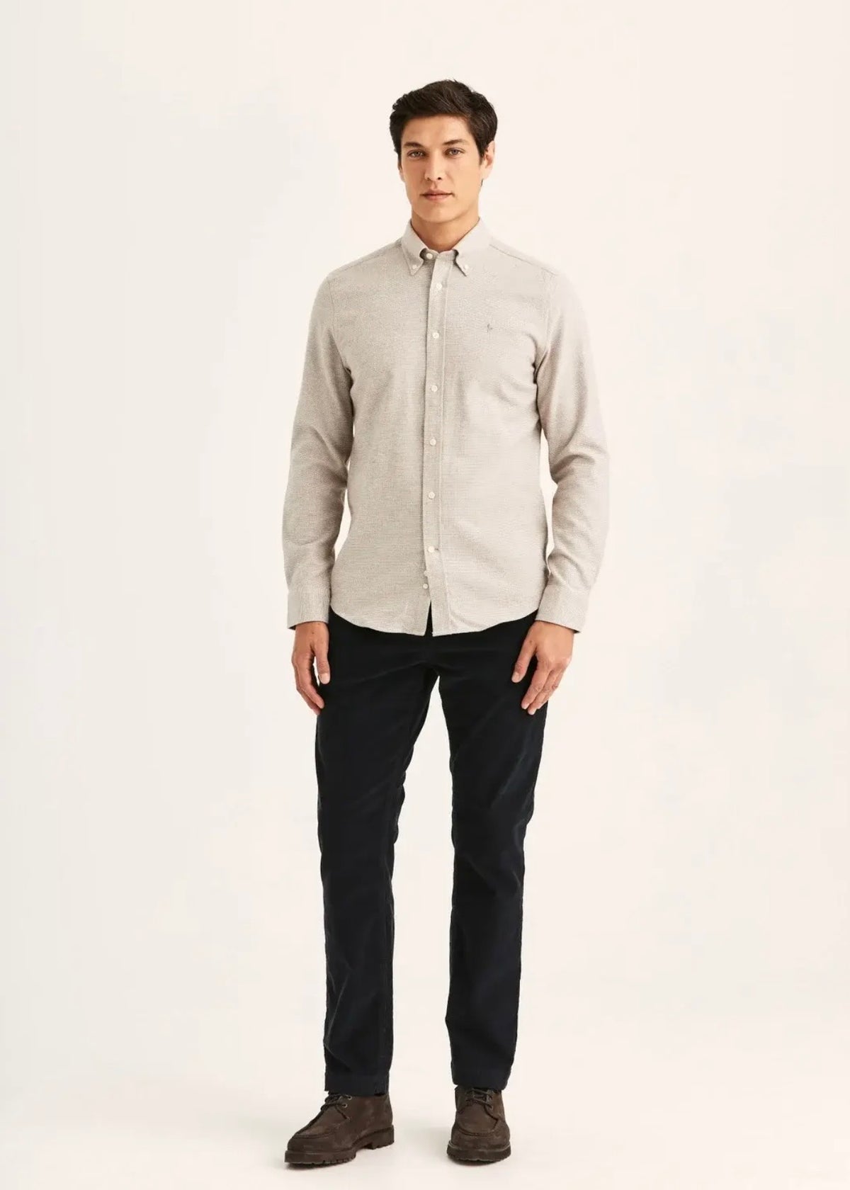 Flannel Check Shirt Khaki