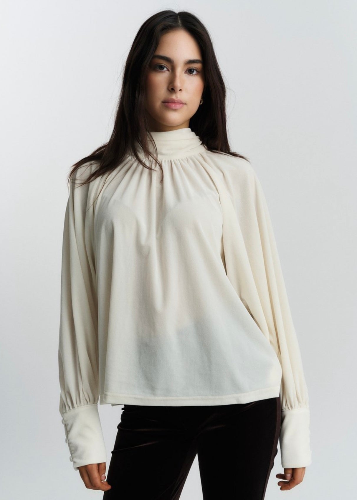 Lill Velour top White