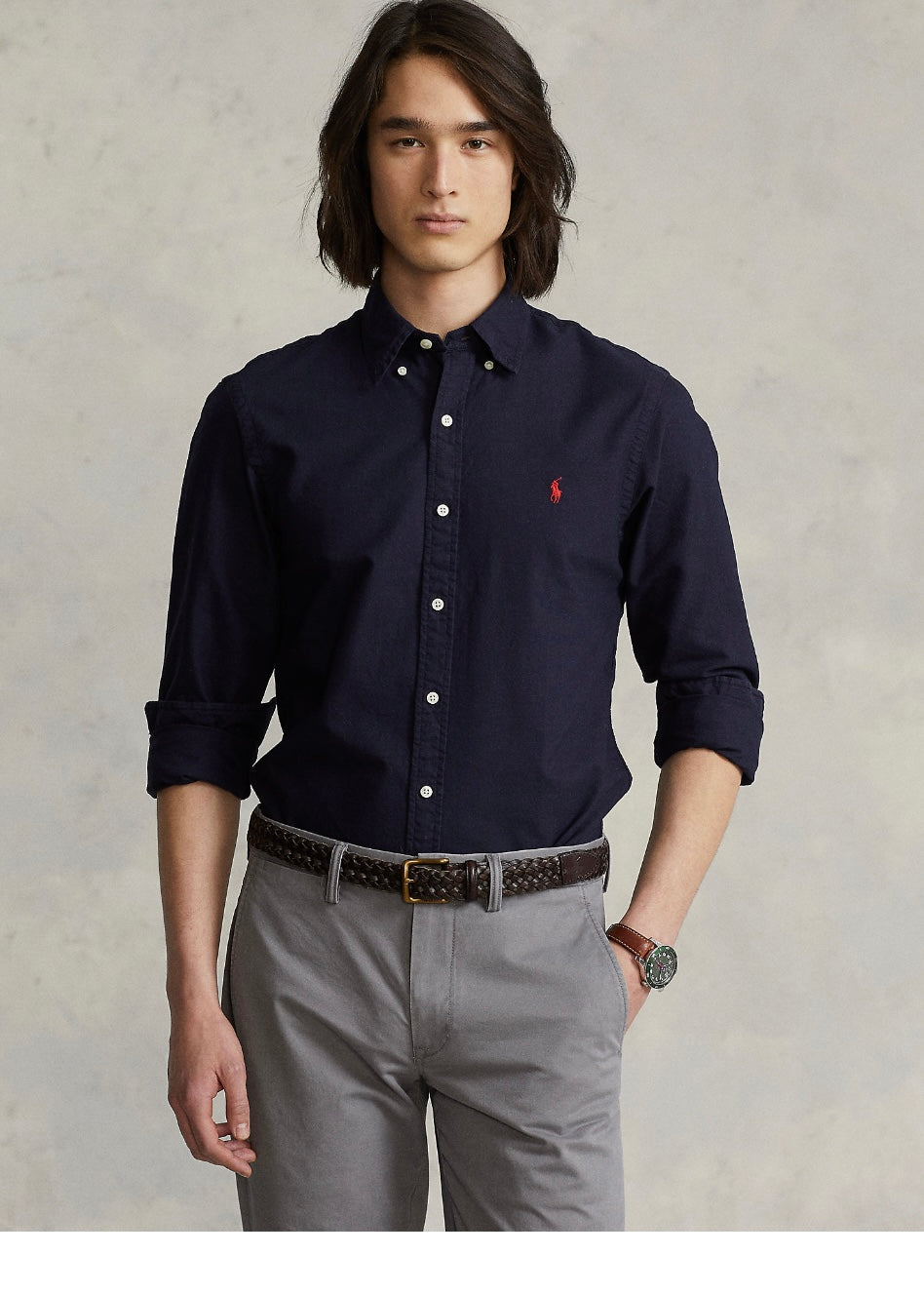 Slim Fit Oxford shirt Navy