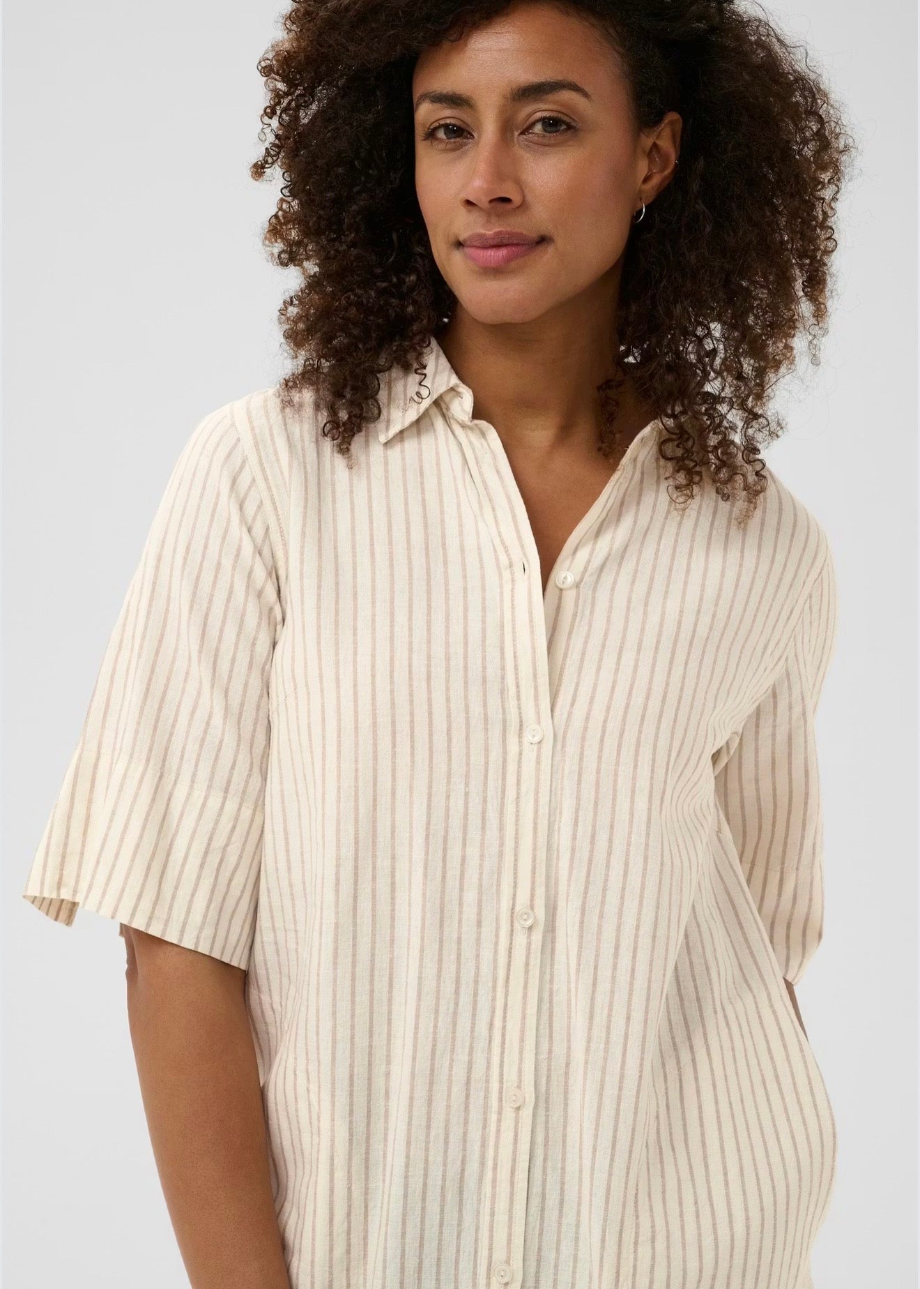 Berrit Dress Neutral Stripe