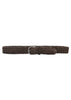 Braided Leather Belt Dark Brown