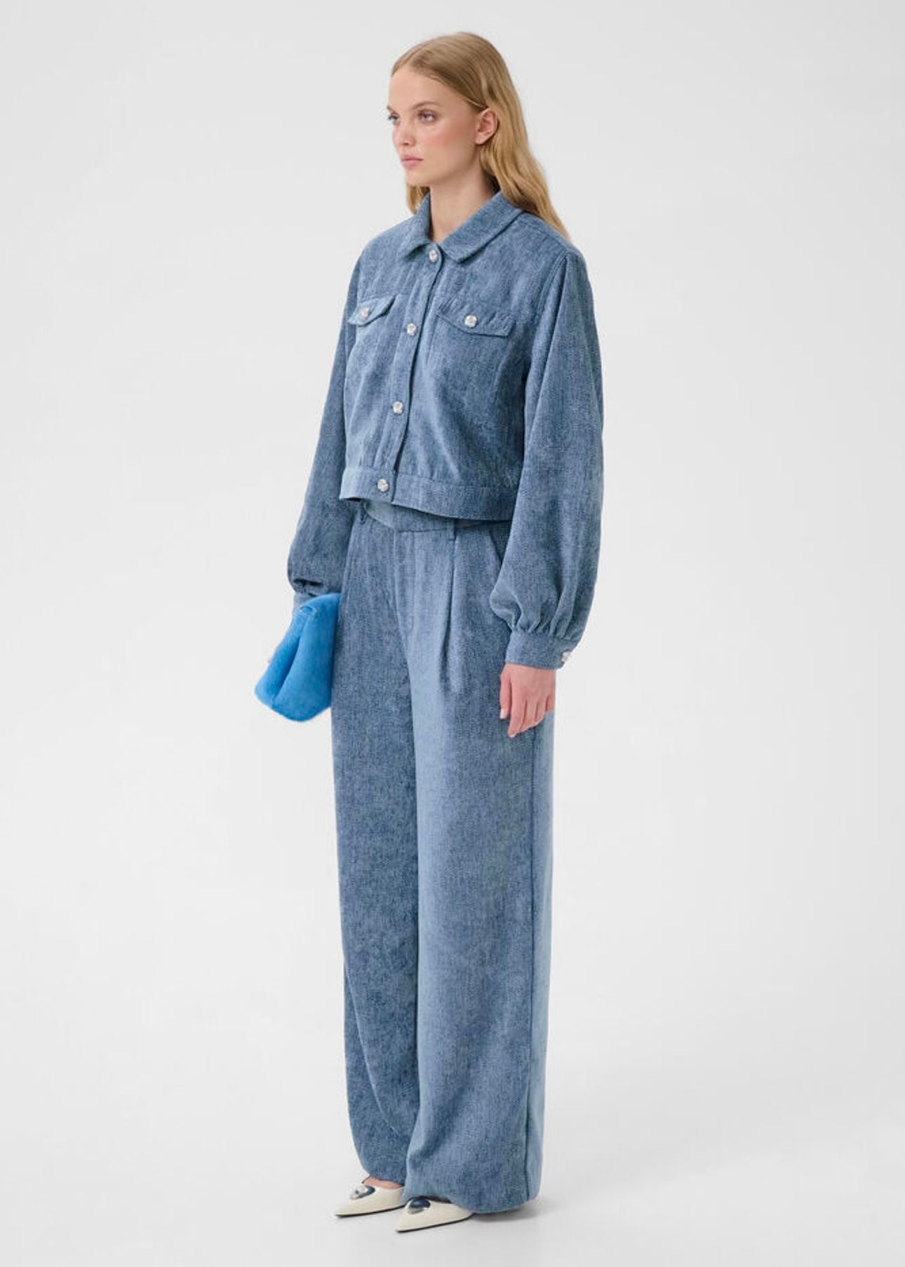 Vally Wide Pants Denim Blue