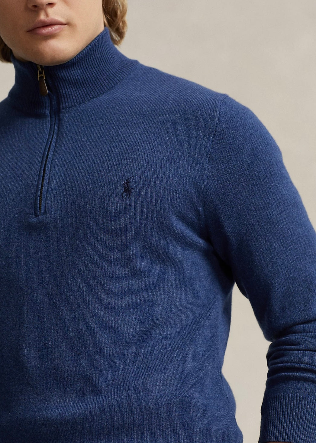 Polo Ralph Lauren Wool Zip - Rustic Navy Heather