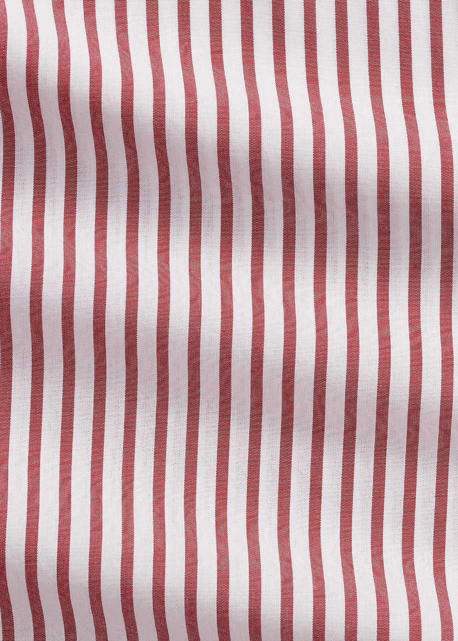 Custom Fit Striped Broadcloth Shirt White/Red