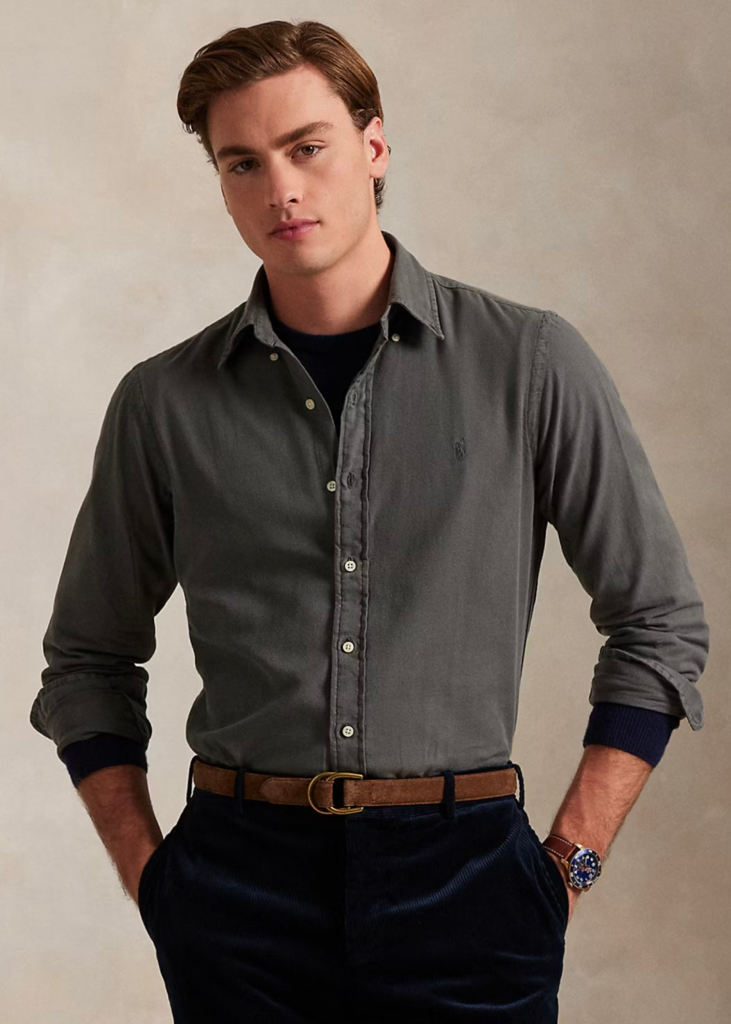 Polo Ralph Lauren Garment Dyed shirt - Dark Metal