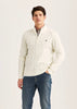Hertford Cable Half Zip Offwhite