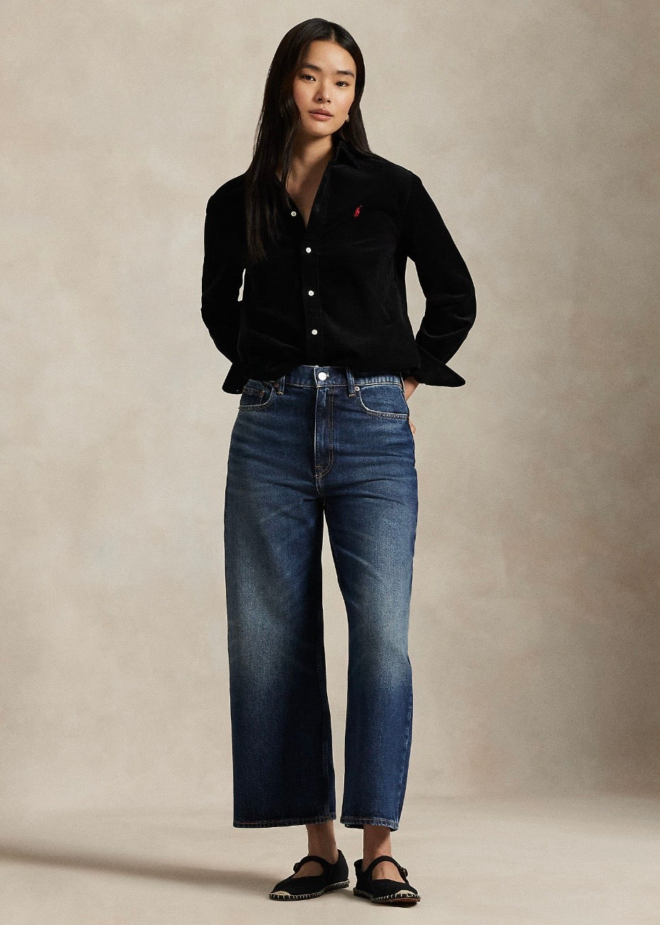 Classic Fit Corduroy Shirt Black