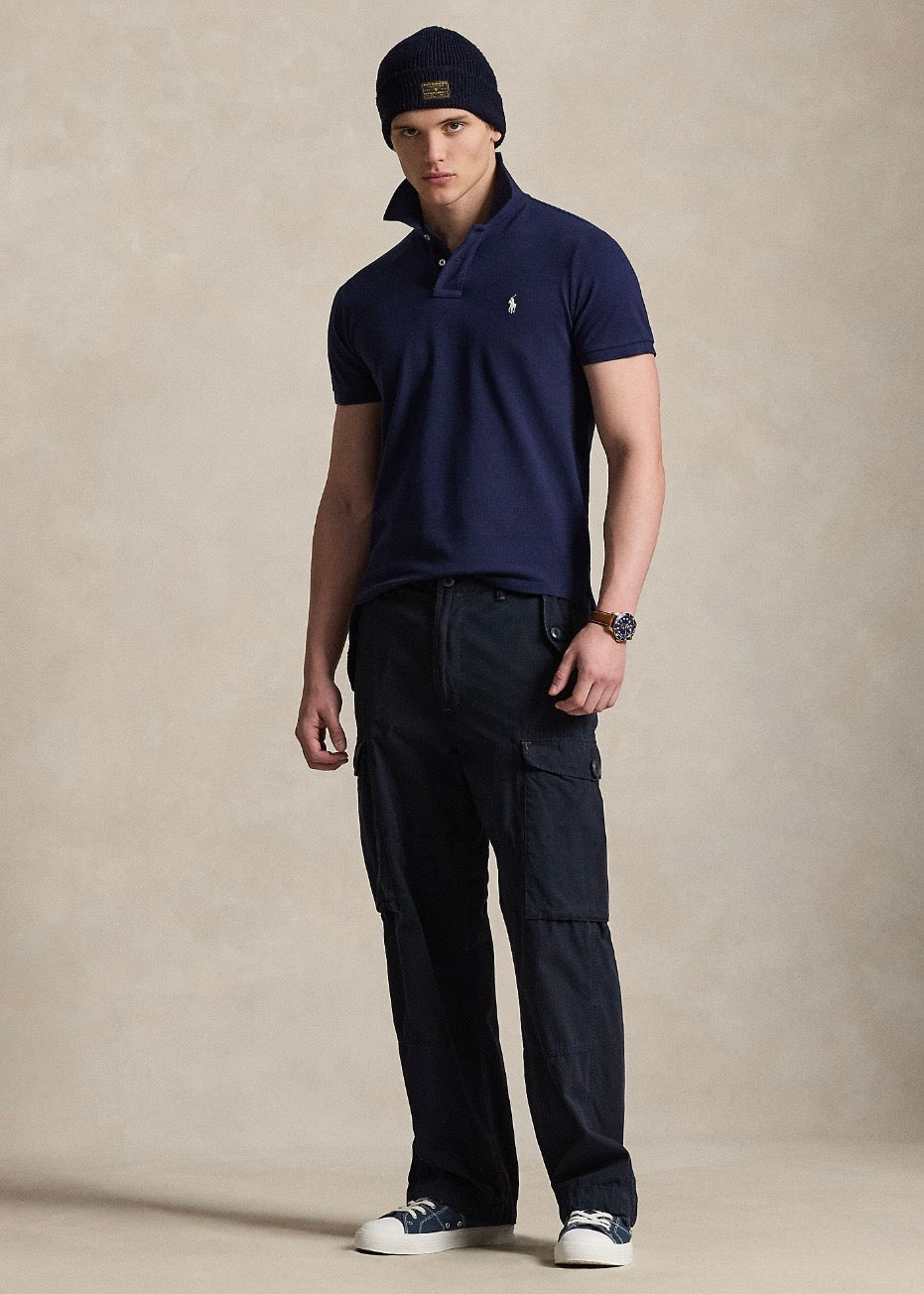 Mesh Polo Shirt Navy