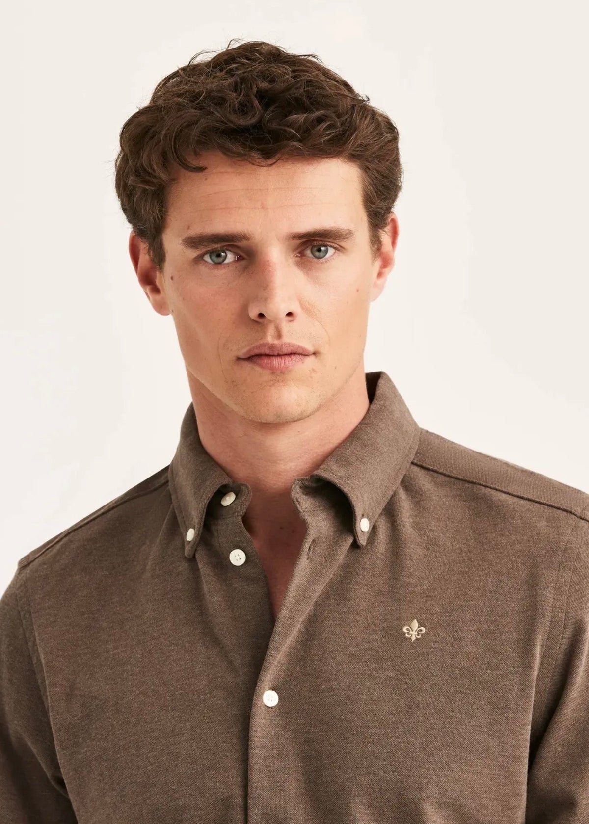 Camden Piqué Shirt Brown