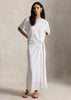 Twist Detail Tee Dress White