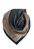 Silk Scarf Navy/Camel