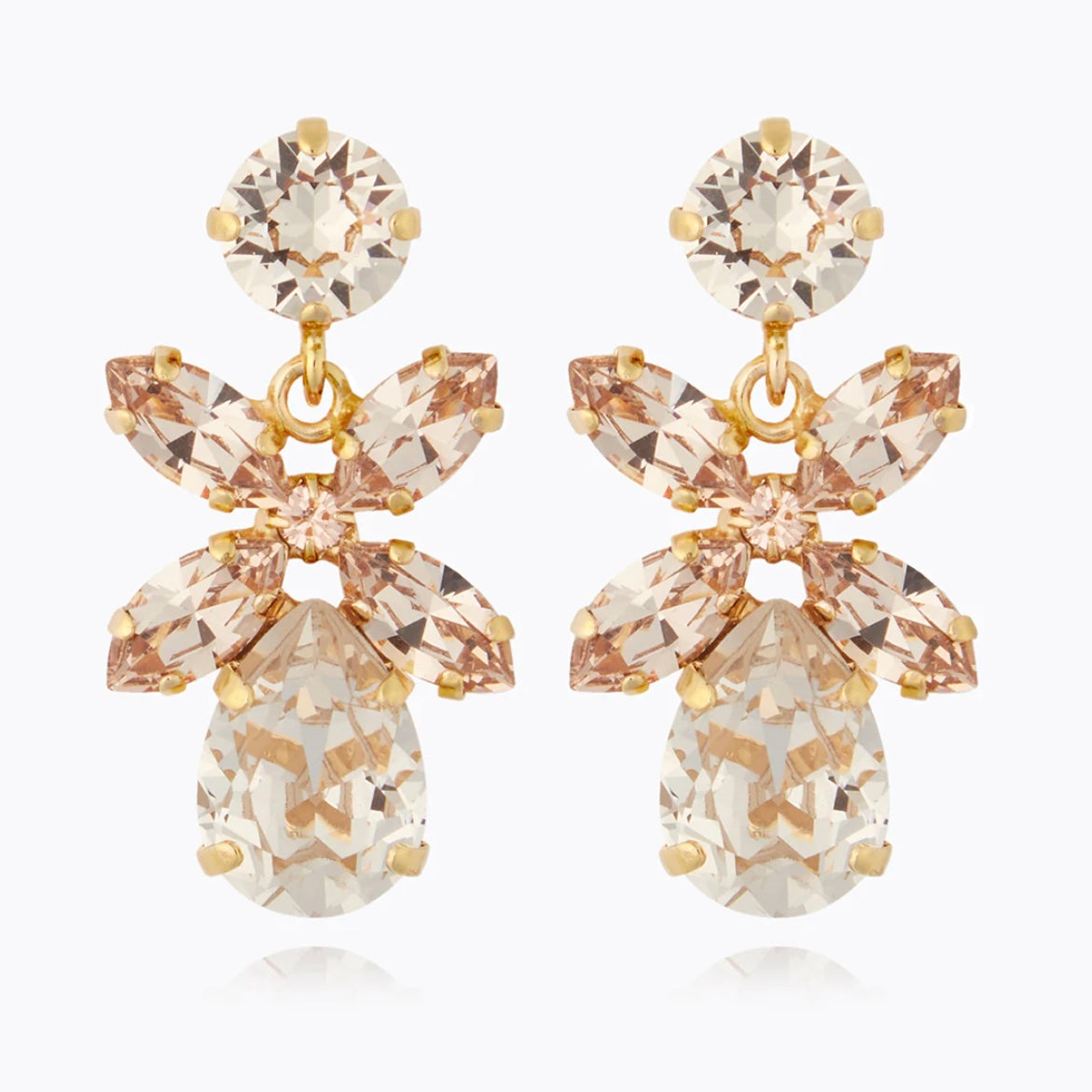 Caroline Svedbom Mini Dione earrings Gold Silk