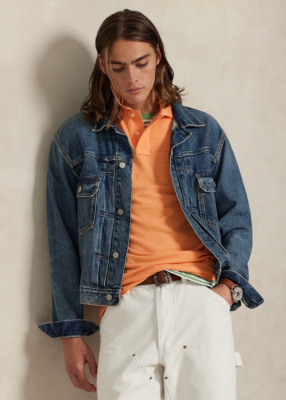 Mesh Polo Shirt Pompano Orange